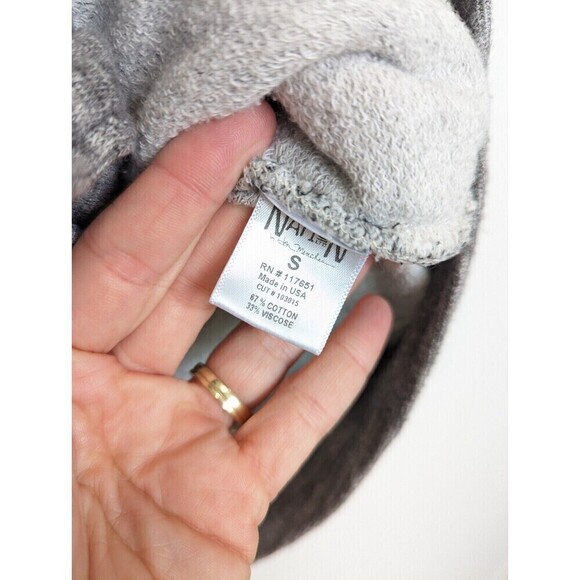 Nation LTD Zip Up Sweater Womens Size S Gray Asymmetrical Pockets Casual Neutral - Picture 8 of 9